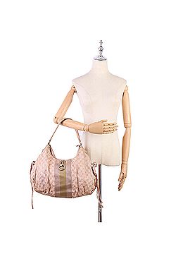 Gucci GG Crystal Horsebit Web Shoulder Bag (view 2)