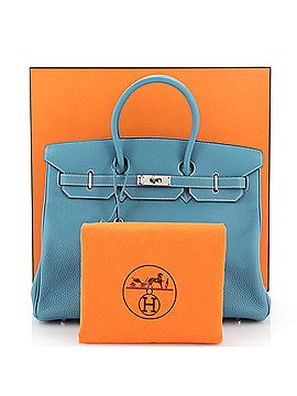 Hermès Birkin Handbag Blue Togo with Palladium Hardware 35 (view 2)