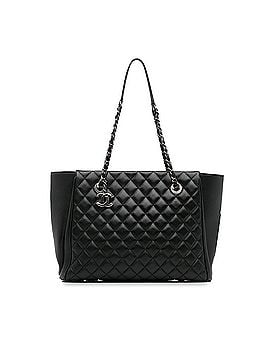 Chanel CC Charm Quilted Lambskin Leather Tote (view 1)