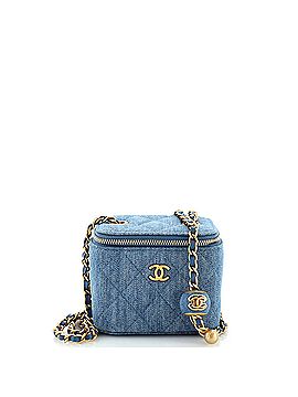 Chanel Pearl Crush Vanity Case with Chain Quilted Denim Mini (view 1)