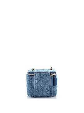 Chanel Pearl Crush Vanity Case with Chain Quilted Denim Mini (view 2)