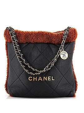 Chanel 22 Chain Hobo Quilted Lambskin with Shearling Small (view 1)