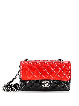 Chanel Bicolor Classic Single Flap Bag Quilted Patent Mini (view 1)