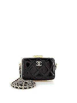 Chanel Box With Chain Quilted Patent Small (view 1)