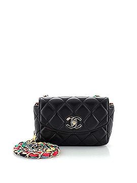 Chanel RIbbon Chain Flap Bag Quilted Lambskin Mini (view 1)