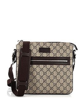 Gucci Front Zip Messenger GG Coated Canvas Medium (view 1)