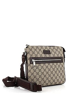 Gucci Front Zip Messenger GG Coated Canvas Medium (view 2)
