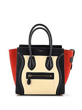 Céline Tricolor Luggage Bag Leather Micro (view 1)