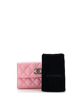 Chanel Textured CC Flap Wallet Quilted Caviar Medium (view 2)