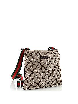 Gucci Web Strap Zip Messenger Bag GG Canvas Small (view 2)