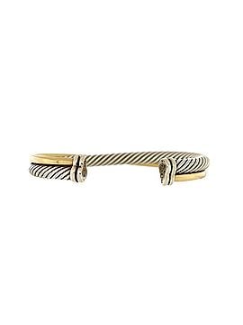 David Yurman Crossover Cuff Bracelet Sterling Silver and 18K Yellow Gold 5mm (view 2)