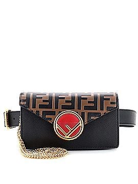 Fendi F is Fendi Convertible Belt Bag Leather with Zucca Embossed Detail (view 1)