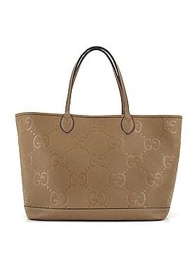 Gucci Open Shopping Tote Jumbo GG Embossed Leather Large (view 1)