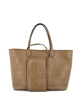 Gucci Open Shopping Tote Jumbo GG Embossed Leather Large (view 2)