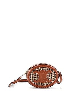 Céline Triomphe Oval Crossbody Bag Tweed and Leather (view 1)
