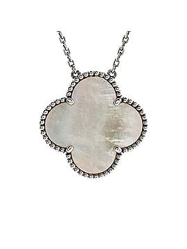 Van Cleef & Arpels Magic Alhambra Pendant Necklace 18K White Gold and Mother of Pearl (view 1)