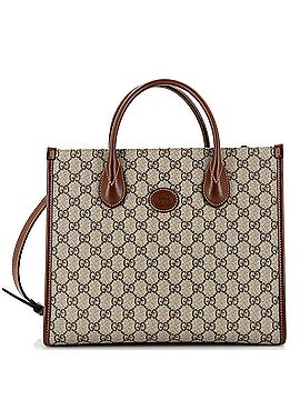 Gucci Structured Top Handle Open Tote GG Coated Canvas Small (view 1)