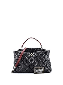 Chanel Portobello Top Handle Bag Quilted Aged Calfskin and Tweed Large (view 2)