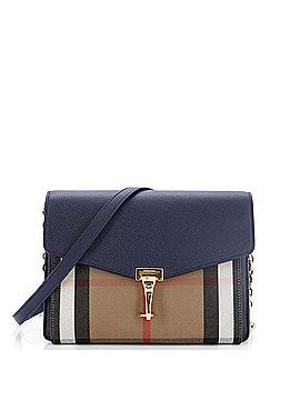 Burberry Macken Crossbody Bag Leather and House Check Canvas Baby (view 1)