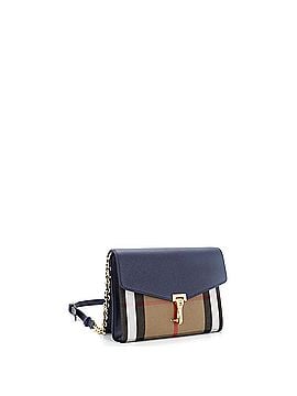 Burberry Macken Crossbody Bag Leather and House Check Canvas Baby (view 2)