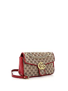 Gucci GG Marmont Flap Bag Diagonal Quilted GG Canvas Small (view 2)