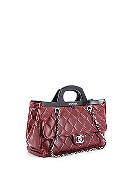 Chanel CC Delivery Tote Quilted Glazed Calfskin Small (view 2)