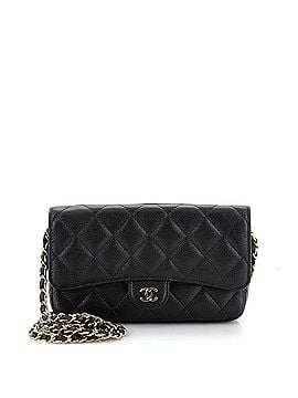 Chanel Classic Flap Phone Holder with Chain Quilted Caviar (view 1)