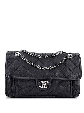Chanel French Riviera Flap Bag Quilted Caviar Large (view 1)