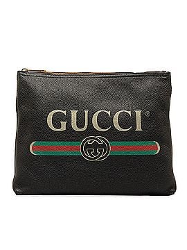 Gucci Leather Gucci Logo Clutch Bag (view 1)