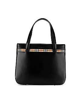 Burberry House Check Trimmed Leather Handbag (view 1)