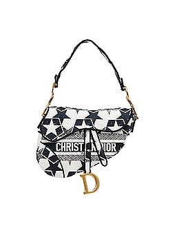 Dior Stars Embroidered Canvas Saddle Bag (view 1)