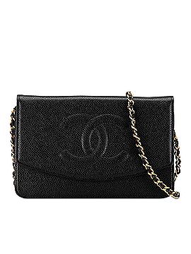 Chanel CC Caviar Wallet on Chain (view 1)
