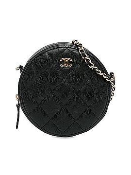 Chanel CC Quilted Caviar Round Clutch With Chain (view 1)