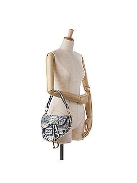 Dior Embroidered Canvas Around The World Saddle Bag (view 2)