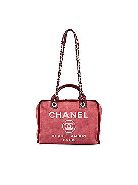 Chanel Medium Canvas Deauville Bowling Bag (view 1)
