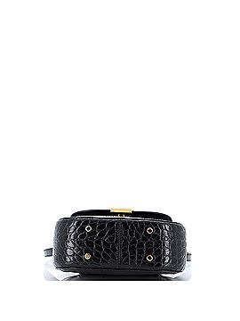 Versace Greca Goddess Top Handle Bag Crocodile Embossed Leather Mini (view 2)
