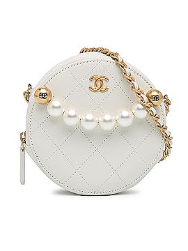 Chanel Lambskin Pearl Round Clutch with Chain (view 1)