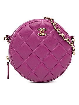 Chanel Lambskin Pearl Crush Round Clutch with Chain (view 1)