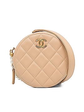 Chanel Quilted Calfskin Pearl Round Clutch With Chain (view 1)