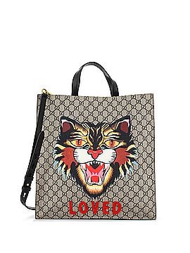 Gucci Convertible Soft Open Tote Printed GG Coated Canvas Tall (view 1)