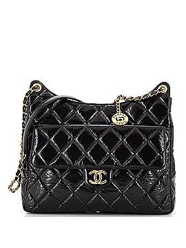 Chanel Wavy CC Hobo Quilted Crumpled Calfskin Large (view 1)