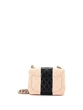 Chanel Bicolor Square Classic Single Flap Bag Quilted Lambskin Mini (view 2)