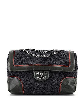 Chanel Bicolor CC Flap Bag Quilted Felt with Leather Large (view 1)