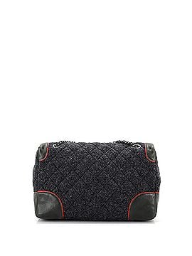 Chanel Bicolor CC Flap Bag Quilted Felt with Leather Large (view 2)