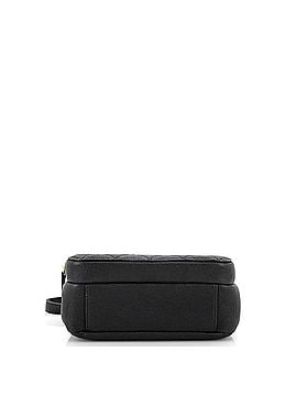 Chanel Front Zip Around Pocket Flap Bag Quilted Caviar Small (view 2)