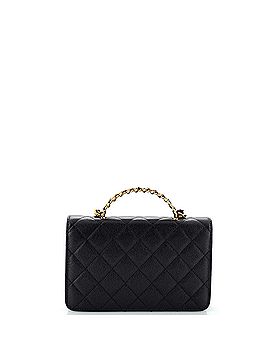 Chanel Pick Me Up Logo Handle Wallet on Chain Quilted Caviar (view 2)