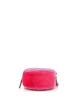 Chanel Pearl Crush Round Clutch with Chain Quilted Velvet with Crystal Detail (view 2)