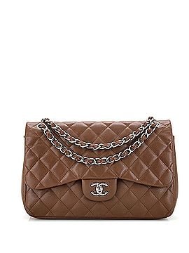 Chanel Vintage Classic Double Flap Bag Quilted Caviar Jumbo (view 1)