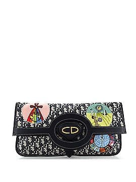 Christian Dior Tarot Fold Over Clutch Embroidered Oblique Canvas (view 1)
