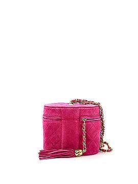 Chanel Vintage Tassel Chain Vanity Case Shoulder Bag Quilted Suede Small (view 2)